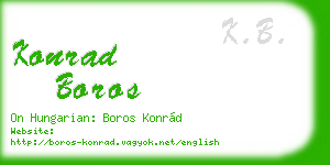 konrad boros business card