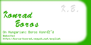 konrad boros business card